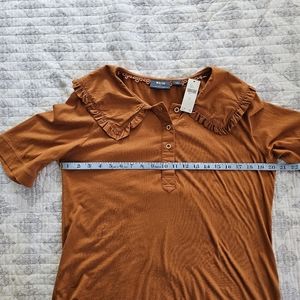 NWT Maeve by Anthropology rust shirt size large